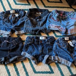 6 pairs of 3T girls shorts- Old Navy...